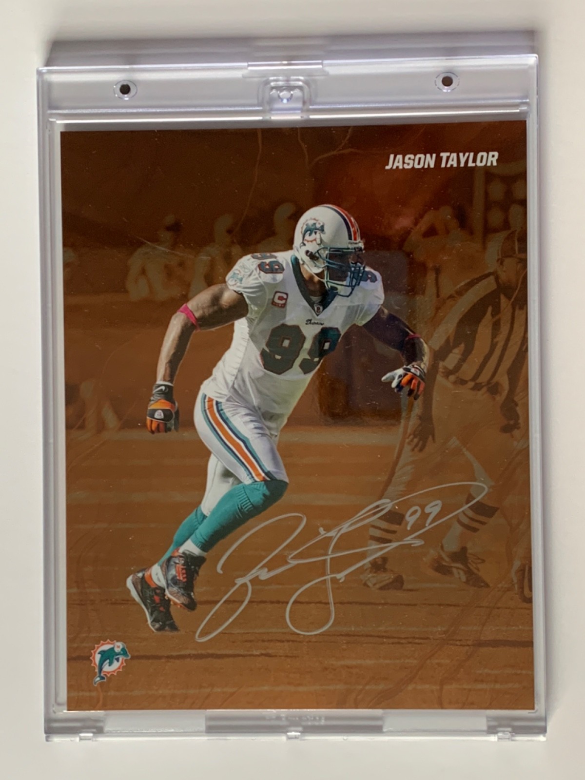 2024 Fanatics Emanate Orange Signature 8x10 Jason Taylor /25 Auto Autograph