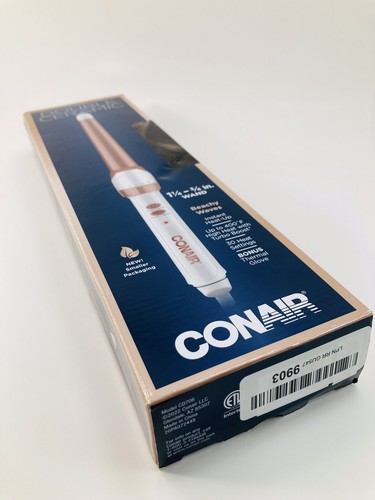 Conair Double Ceramic 1 1/4-inch to 3/4-inch Curling Wand, Tapered wand produces
