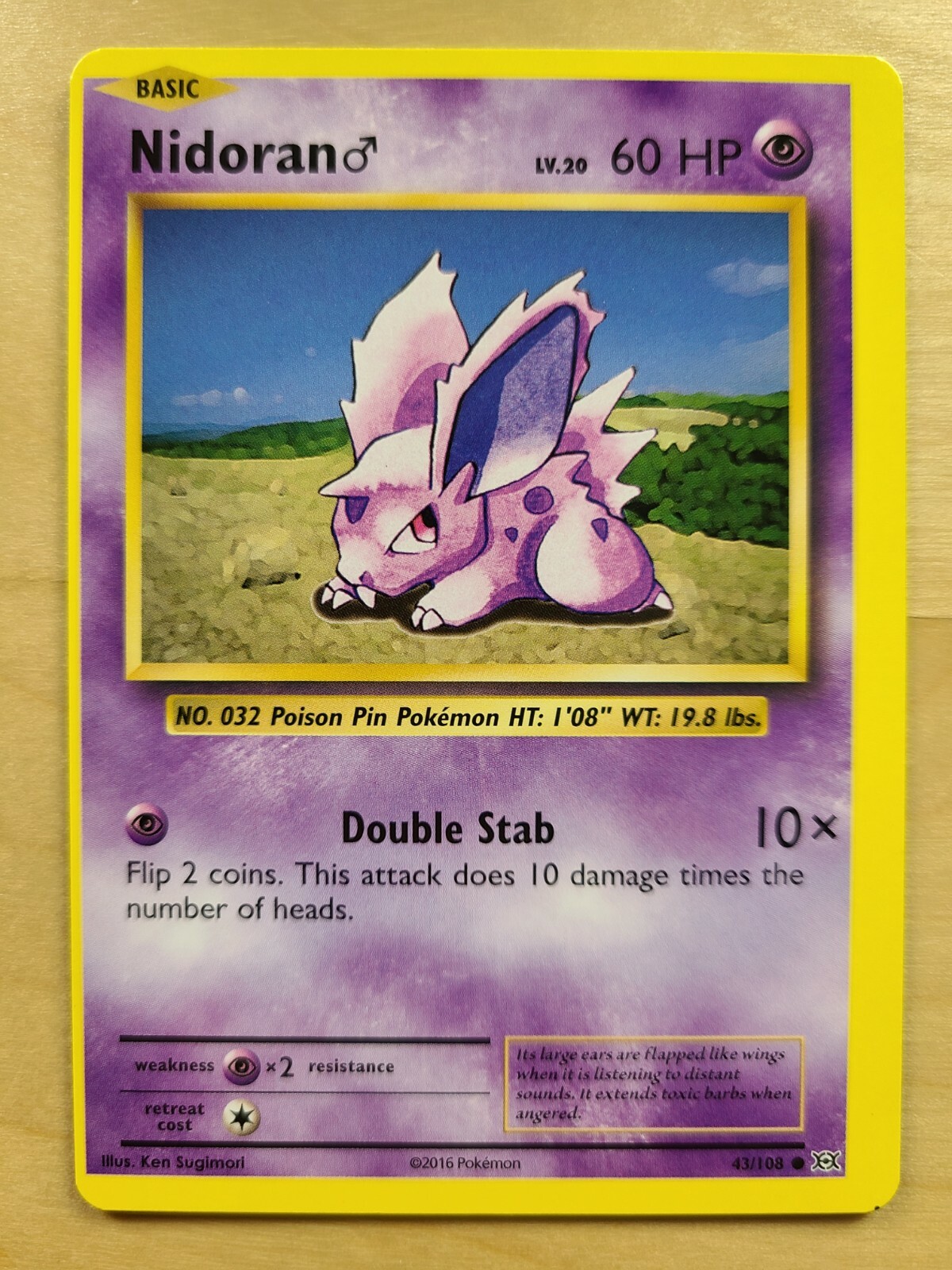 Ungrid - hiyomin 2016 Pokemon XY Evolutions Nidoran 43/108 Miscut & Print Dot