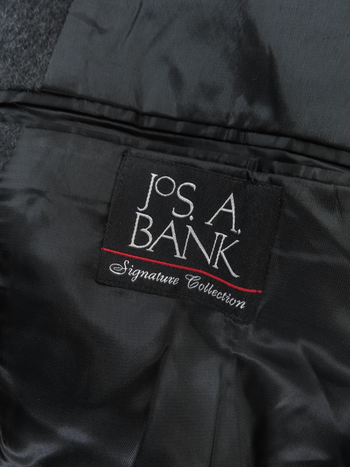 Pre-owned Jos. A. Bank Jos A Bank Over Coat Jacket Mens 50r Charcoal Gray 100% Cashmere