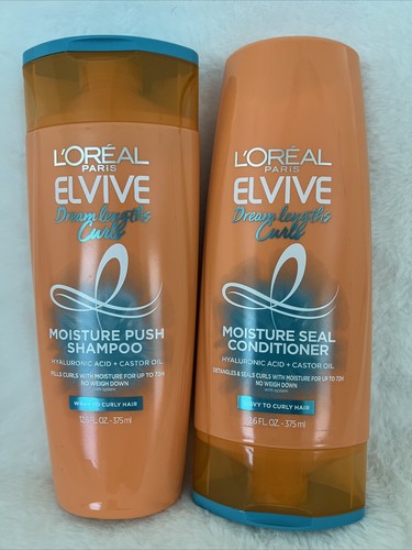 Loreal Paris Elvive Dream Lengths Curls Shampoo & Conditioner 12.6 Fl Oz