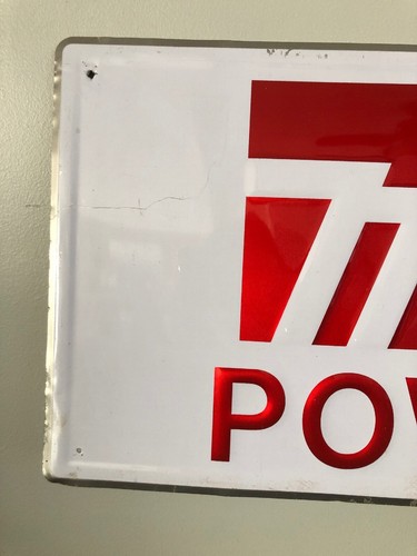 Makita Power Tools Dealer Sign 32x12” Red And White Embossed