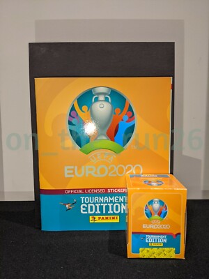 Panini UEFA EURO 2020 Tournament 50 Pack Box (250 Stickers) with Sticker Album