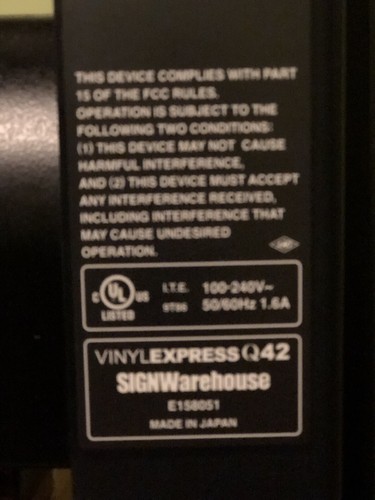 Vinyl Express Q42 Tint Plotter