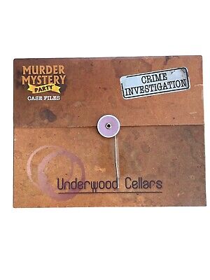 Murder Mystery Party Case Files Game Underwood Cellars Unsolved New Sealed