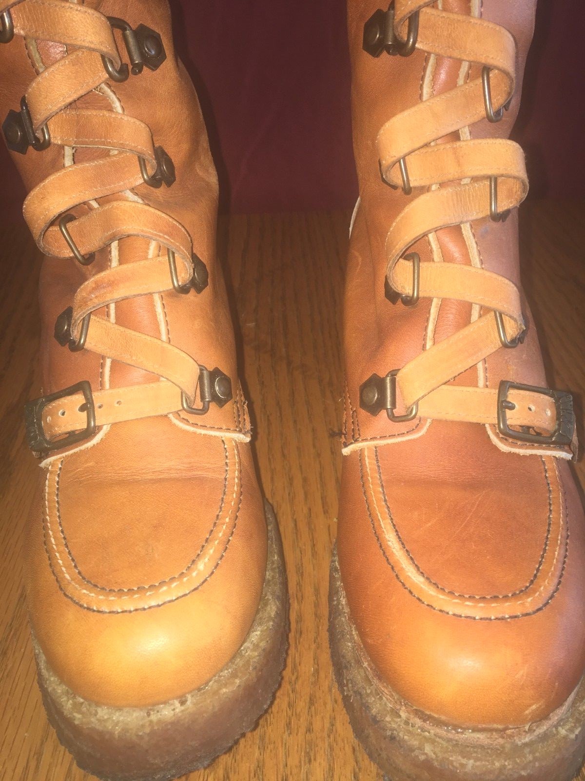 Vintage ZODIAC Womens Boots; Lace-up, All Leather Size 7.5 N