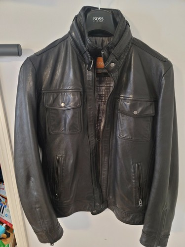 Hugo Boss Orange Label 38R Leather Jacket | eBay Hugo Boss Orange Label 38R Leather Jacket | eBay