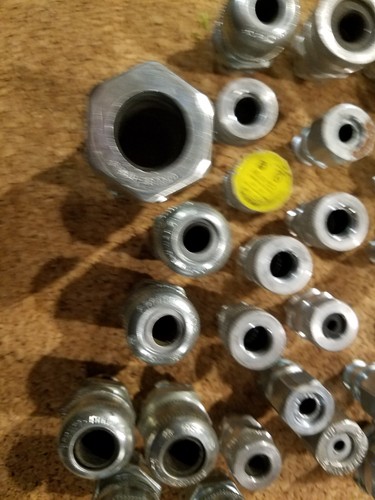 Huge Lot of Mixed Appleton Electric Cord Grip Liquid Tight Cord Fittings.