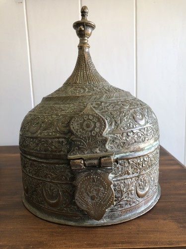 Antique Turkish HAND HAMMERED Copper Canteen