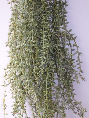 (1) Artificial 36 inch Thick Hanging BUTTON SEED Leaf Bush, Plastic, HOME DECOR
