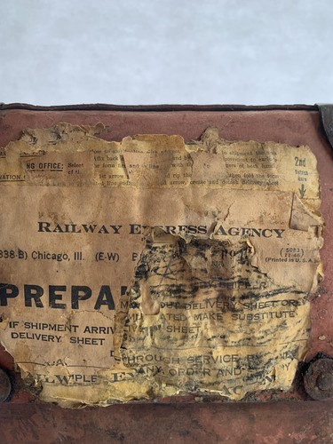 Early 1900's Railway Express Agency Eastman Kodak Chicago/KC Cargo Container