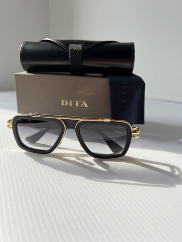 Pre-owned Dita Lxn-evo Dts403-a-01 Matte Black Gold Gray Gradient Lens Sunglasses Authenti