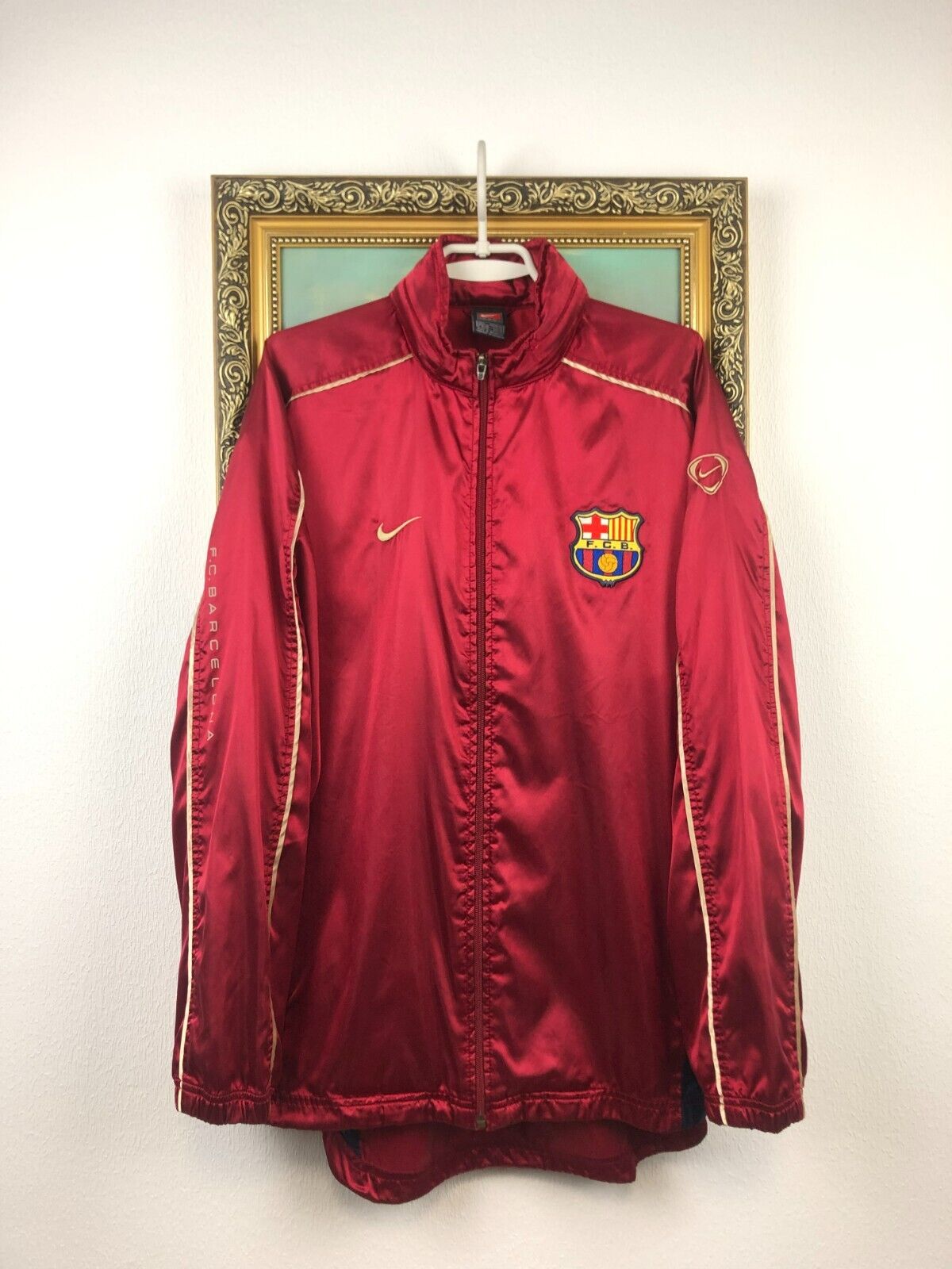 Vintage 2001 Barcelona Football Jacket Nike Track Top Rare Vintage 2001 Barcelona Football Jacket Nike Track Top Rare