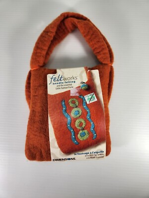 FELT WORKS Little Fashion Purse Needle Felting Applique Kit by DIMENSIONS 73229