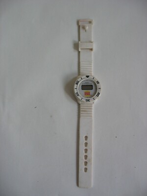 Vtg Burger King White Digital 1990s Rubber Sports Watch food restaurant Premium