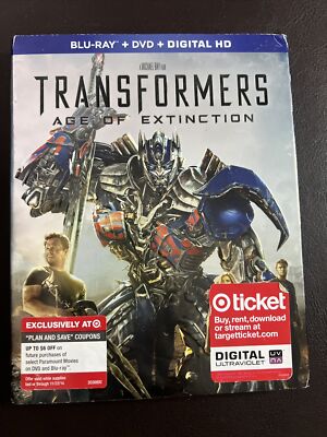 Transformers: Age of Extinction (Blu-ray + DVD, 2014) with Slipcover - Brand New