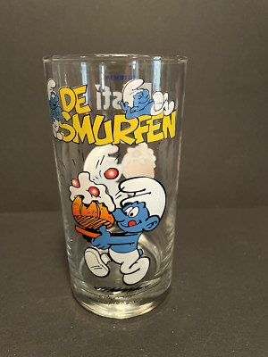 Schlümpfe Glas De Smurfen Tortenschlumpf Fristi (c) Peyo 1998 I.M.P.S. Brussels