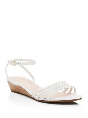 

KATE SPADE NEW YORK Женские белые плетеные стеганые сандалии Valencia на танкетке, Белый, S3150006NAP