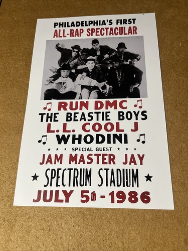 Beastie Boys Run DMC L.L. Cool J Whodini 1986 Cardstock