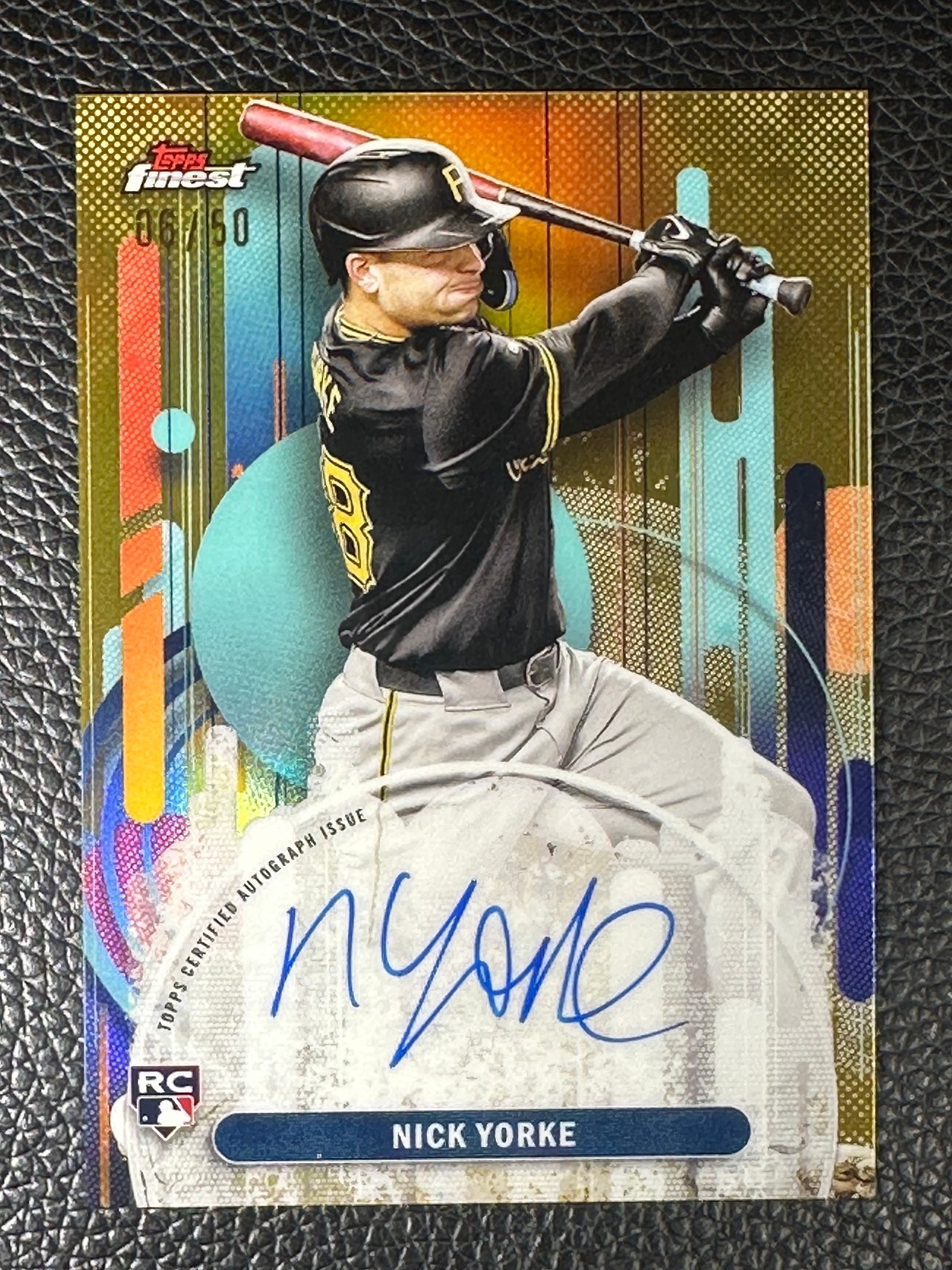 2025 Topps Finest Gold Refractor Nick Yorke 6/50 Auto Autograph RC Rookie