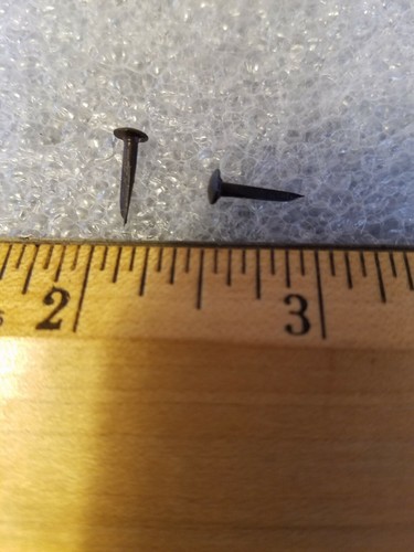 1 box (92 pcs) Old Vintage Weatherstrip/ Upholstery Tacks  -unbranded.