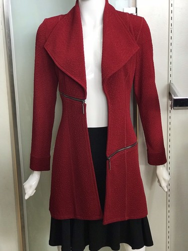 Pre-owned Eva Varro Womens Barcelona Long Jackets In Navy Blue