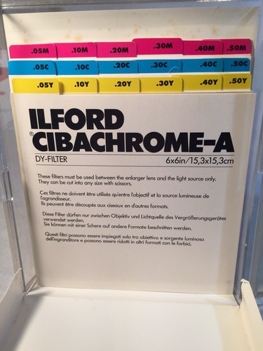 Ilford Multigrade Filter Box Set • 19 Filters 6x6 Inch • Yellows Reds Blues UV