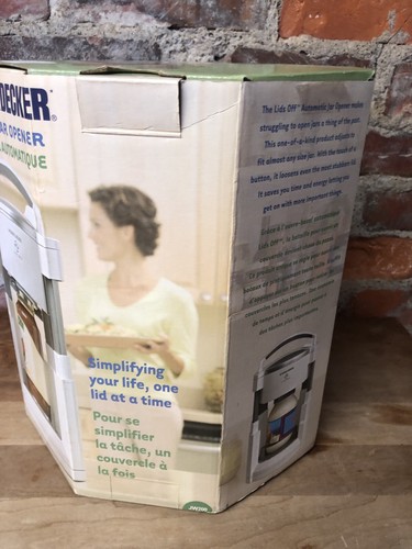 Black & Decker Lids Off Automatic Electric Jar Opener JW200 NIB WHITE