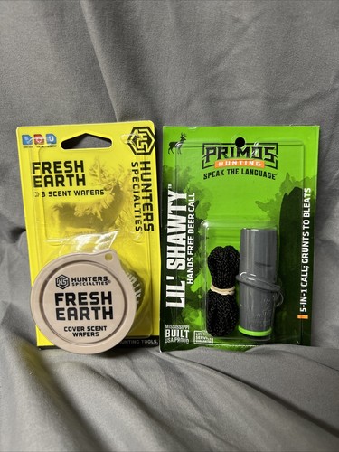 Primos Lil Shawty Hands Free Buck Doe Deer Hunting Game Call + Earth Wafer -A6