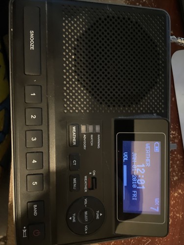 Sangean CL-100 NOAA Weather Radio W/ No Power Supply FM/AM/S.A.M.E./Clock Radio