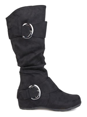 

JOURNEE COLLECTION Женские черные ботинки на танкетке с квадратным носком Jester, размер 8,5 м, Черный, JESTER-01-BLK-085