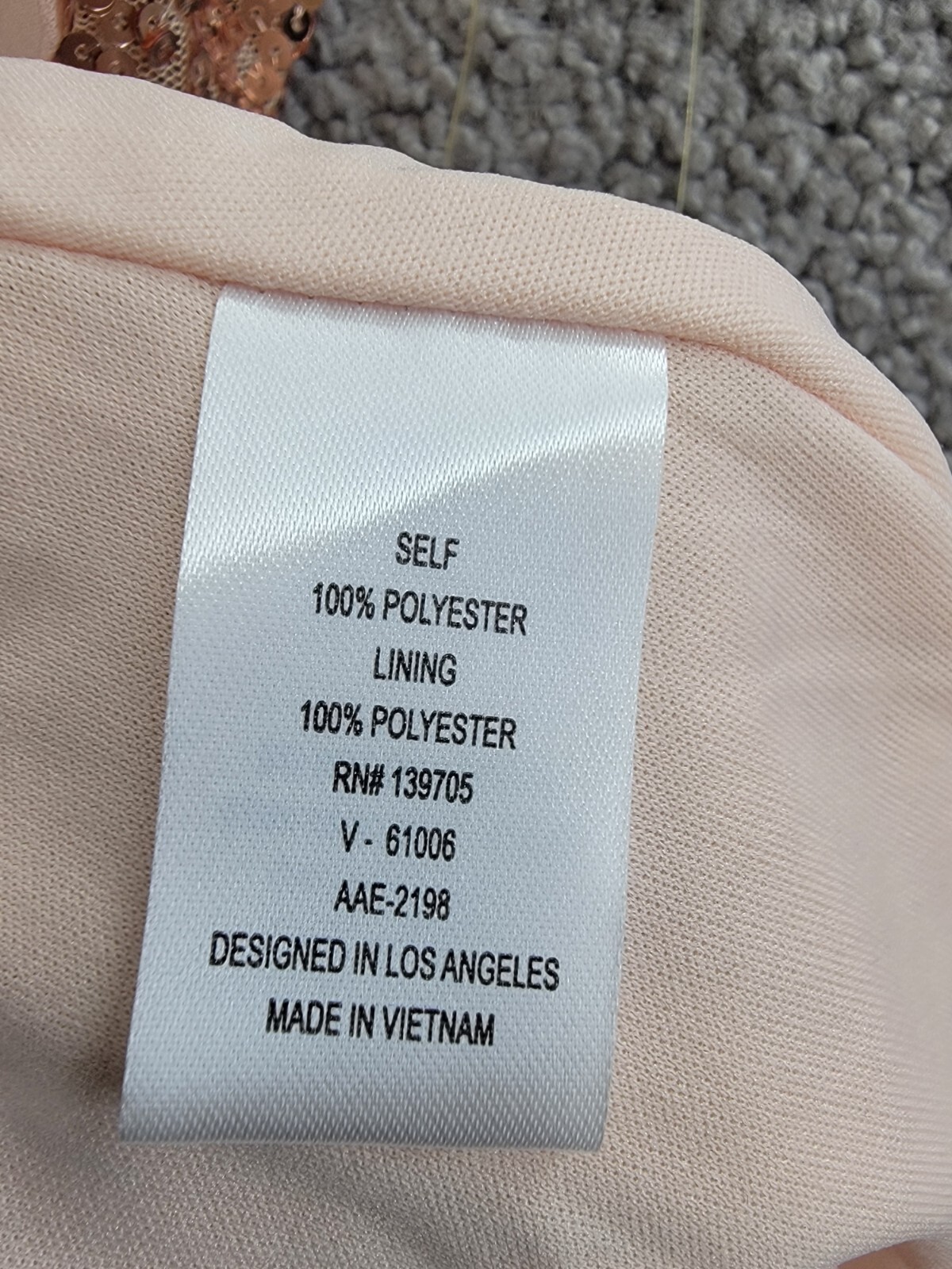 Emerald Sundae 2-Pc. Sequined Halter Dress Juniors L Rose Gold Back Zip Closure - Picture 15 of 18