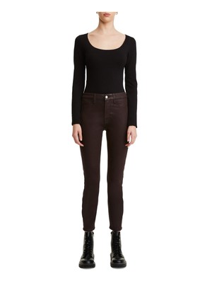 

Женские коричневые узкие брюки в кожаном стиле Jen 7 By 7 For All Mankind для юниоров, Коричневый, GS077