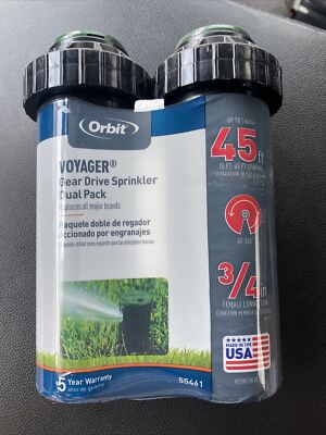 NEW ORBIT 55461 VOYAGER GEAR DRIVEN 4'' SPRINKLER (2-PACK)