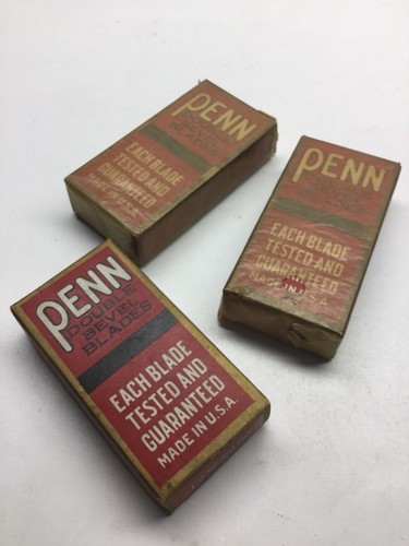 3 Cases Of Vintage Penn Double Bevel Blades NOS 216 Razor Blades