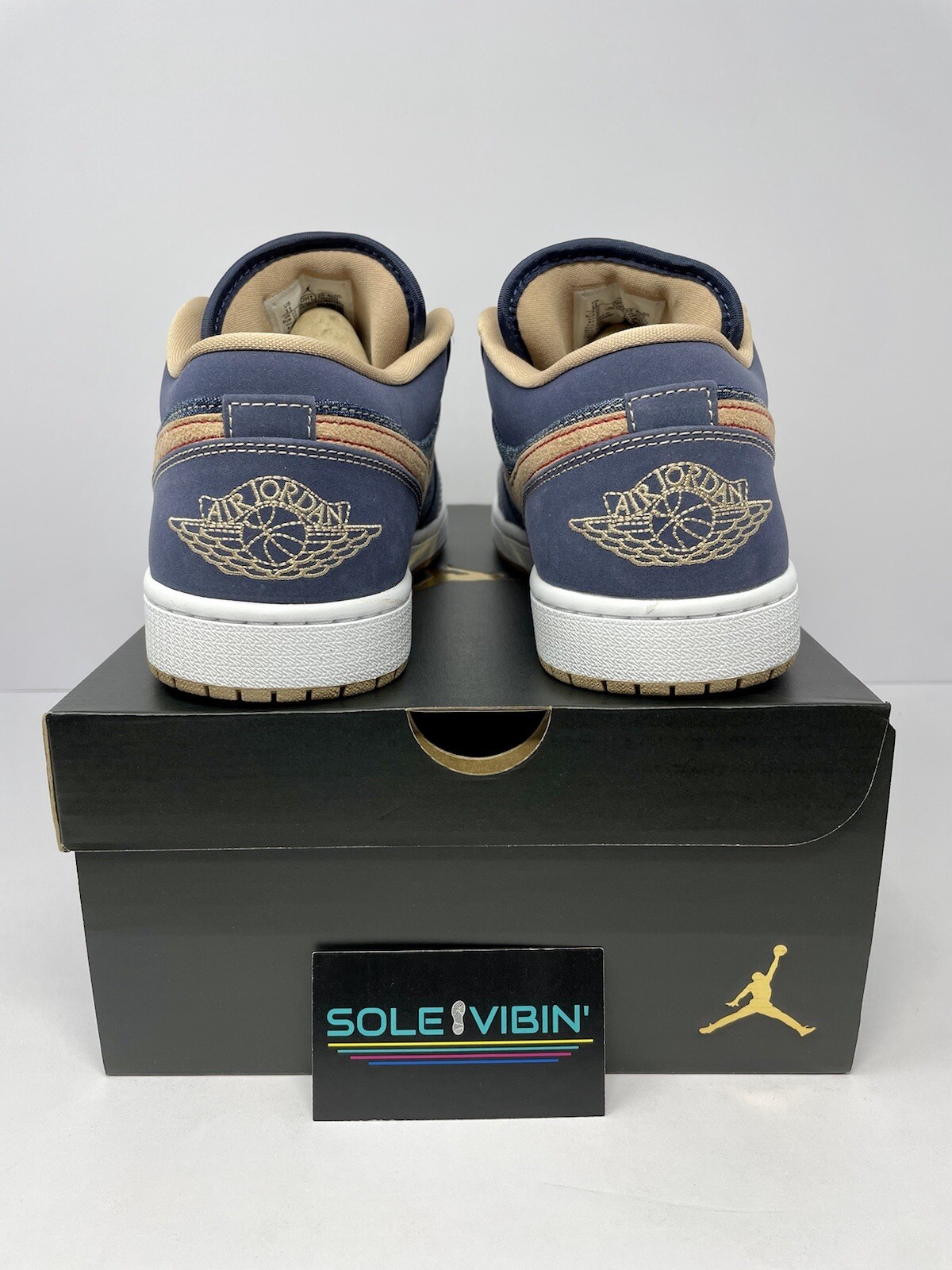 Nike Air Jordan 1 Low SE ''Denim'' Blue Hemp DH1259-400 Men's - Brand New!:  купить с доставкой из США, цена 20 635 руб - (234328196589)