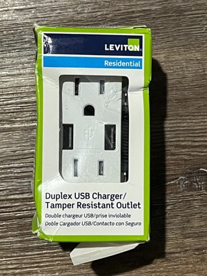 Leviton Residential Duplex USB Charger/Tamper Resistant Outlet T5632/T5635, Etc.