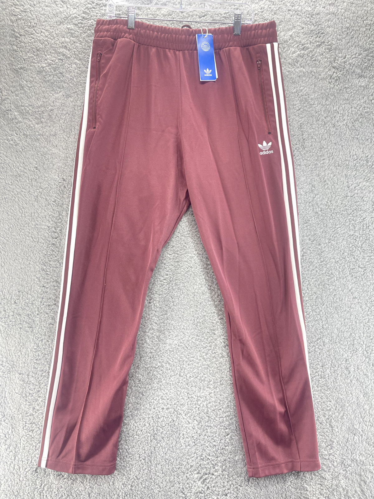 Adidas Originals Men's Beckenbauer Track Pants Quiet Crimson