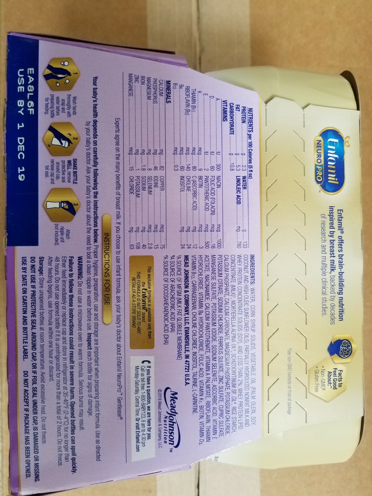 48 8oz ready to feed Enfamil neuro pro gentlease