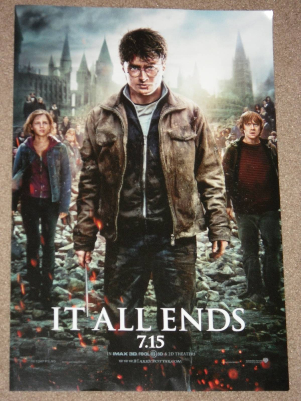 Harry Potter Deathly Hallows Pt 2 11 5x17 Movie Poster Ebay