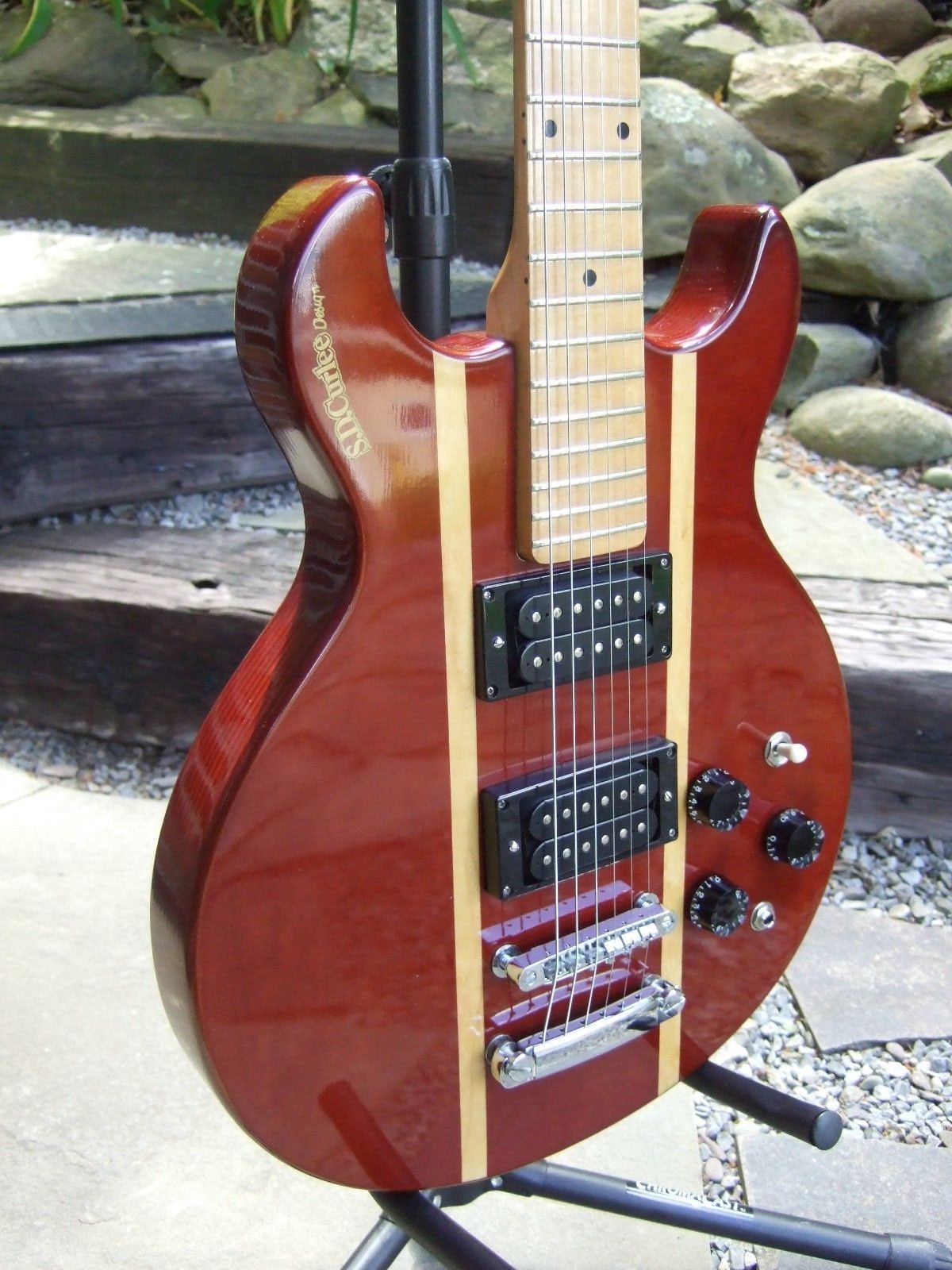 SD Curlee, SD Curlee Design 1979-80 See Thru Cherry USA Dimarzio Pickups RARE