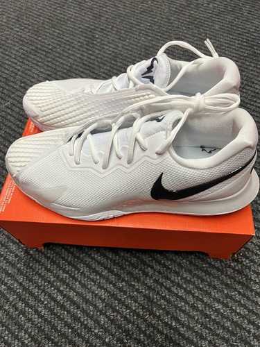 NikeCourt Zoom Vapor Cage 4 Rafa White Black Tennis Shoes