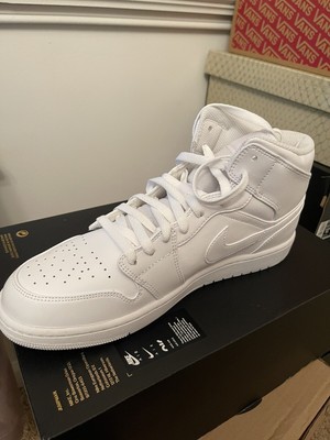 Nike Air Jordan 1 Mid White 2022 554724-136 Mens Sz 12