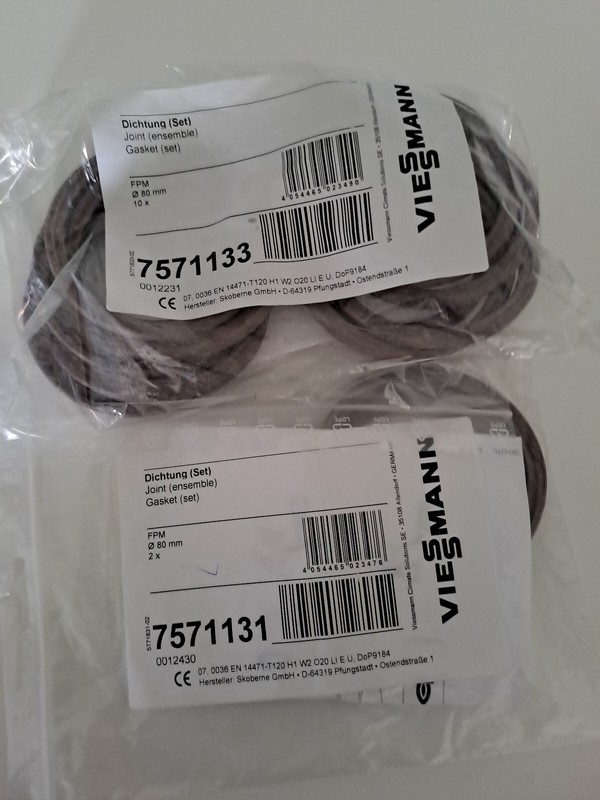Viessmann Dichtung Aus Fpm Passend Zu Abgas-Luft-System 80 Mm Bei ÃL-Brennwert