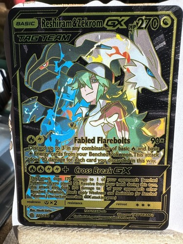 その他 Reshiram&Zekrom GX TAG TEAM 270HP Reshiram & Zekrom GX Silver Foil Fan Art Hp270 NM | eBay