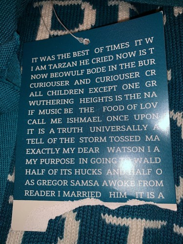 BARNES & NOBLE QUOTE THROW BLANKET 50