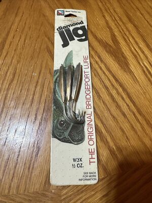 Bridgeport W3X  Diamond Jig 1/2 oz Single Hook 3 Per Pack Bead Tackle