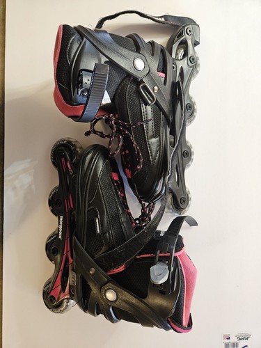 Mongoose Girls' Adjustable Inline Skates, Pink and Black. Si