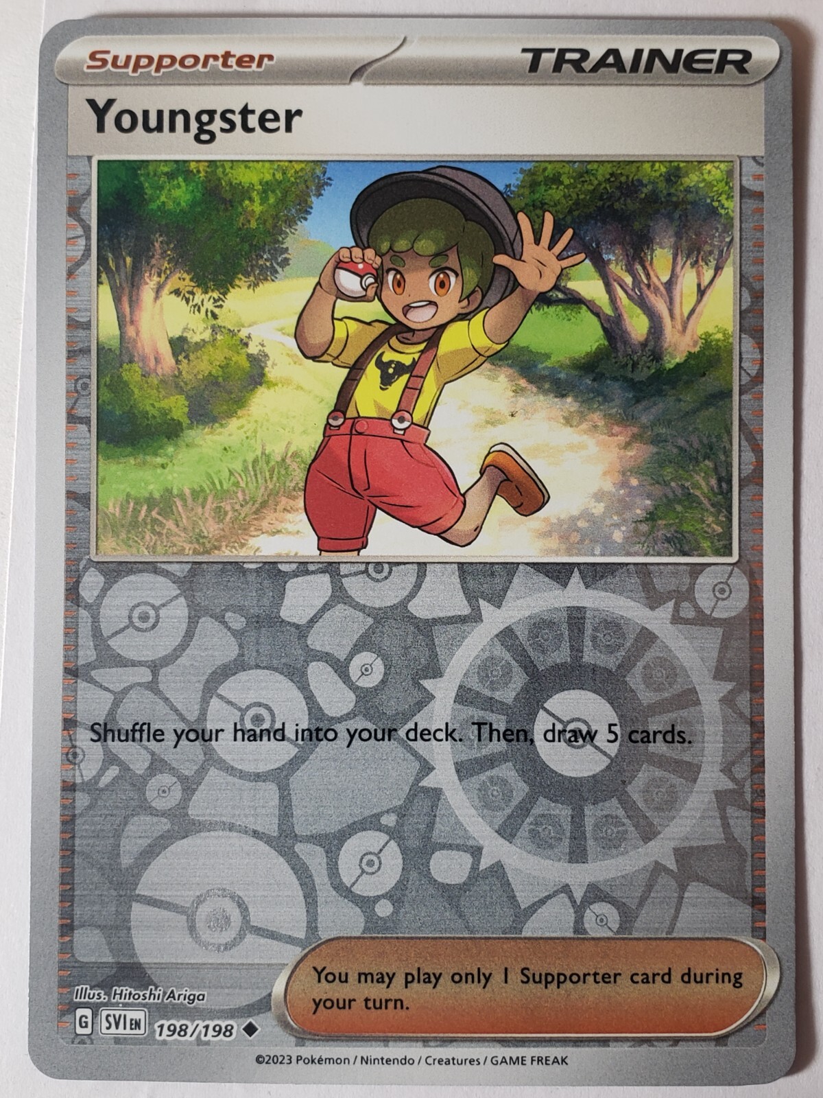REVERSE HOLO Youngster 198/198 NM / M - Scarlet Violet Pokemon
