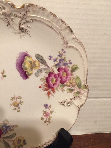 Pair Of Antique Royal Bonn Hand Painted 6 1/4” Dessert Plates
